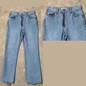 Andersson Bell Jeans Light Wash Women’s Medium Exposed Zipper Straight Leg